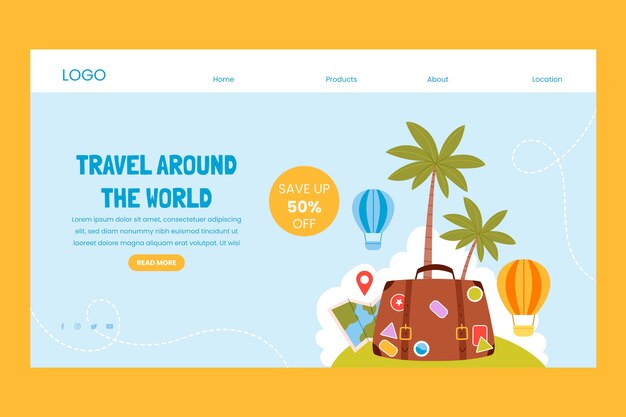 Design de modelo de visitas guiadas desenhadas à mão