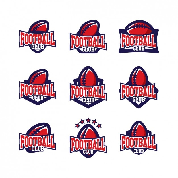 Design de modelos de logotipo de futebol