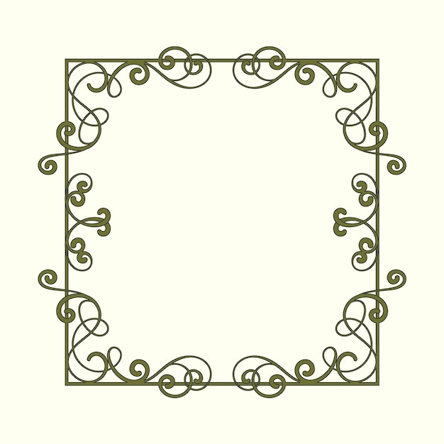 Vetor grátis design de moldura art nouveau desenhado à mão