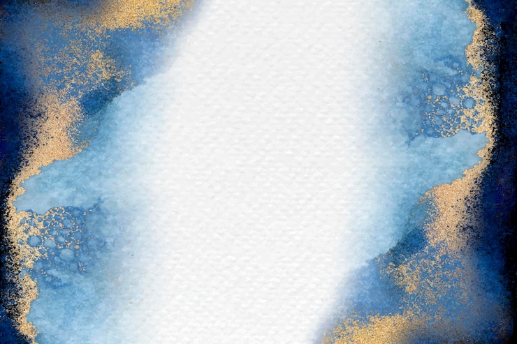 Vetor grátis design de moldura azul em branco