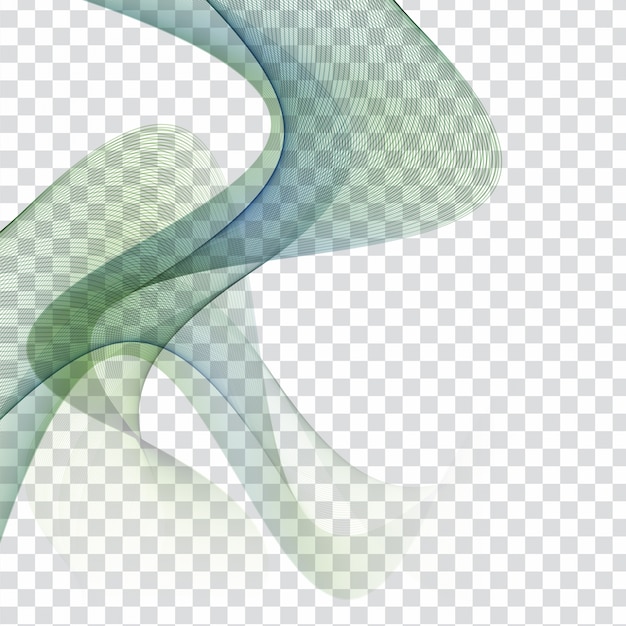 Design de onda elegante e abstrato em fundo transparente