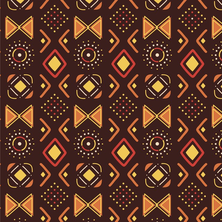 Vetor grátis design de padr?o plano africano