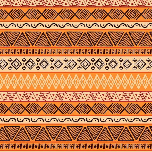 Design de padrão africano desenhado à mão