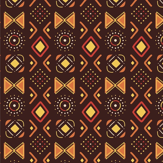 Design de padrão africano plano