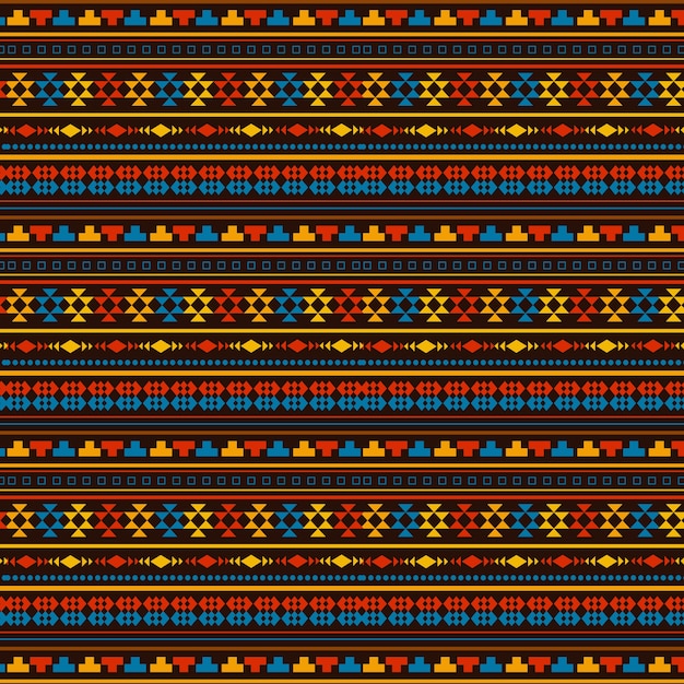 Vetor grátis design de padrão africano plano
