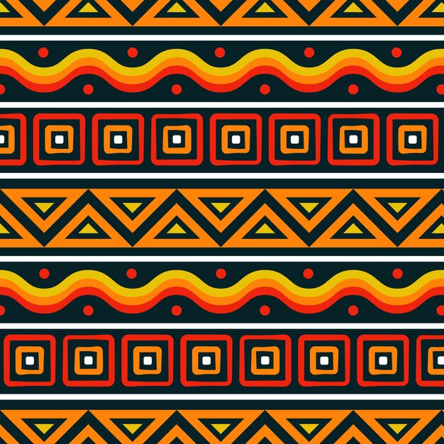 Design de padrão africano plano