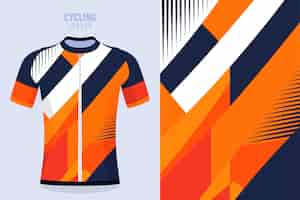 Vetor grátis design de padrão de camisa de ciclismo