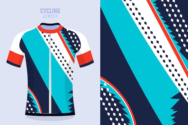 Vetor grátis design de padrão de camisa de ciclismo