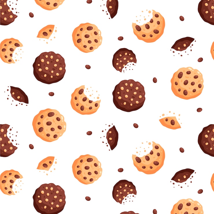 Vetor grátis design de padrão de chocolate desenhado à mão