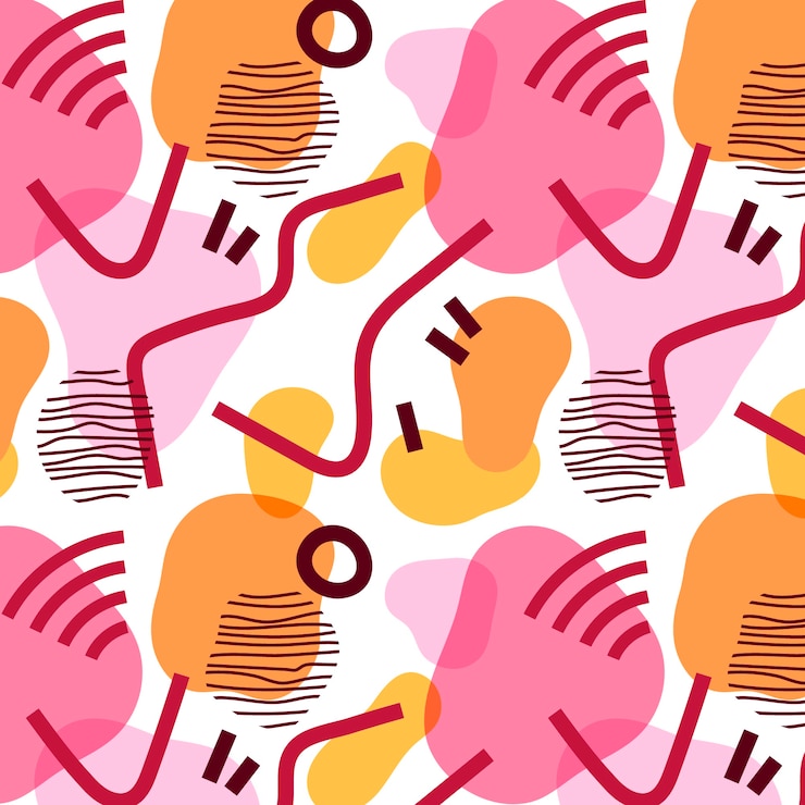 Vetor grátis design de padrão de doodle abstrato desenhado à mão