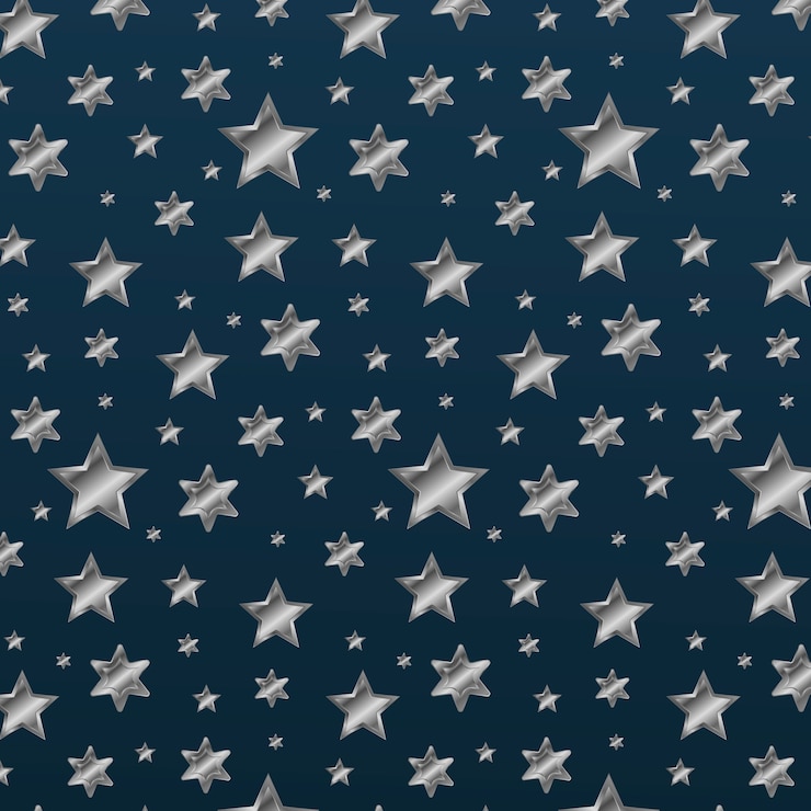 Vetor grátis design de padrão de estrelas de prata