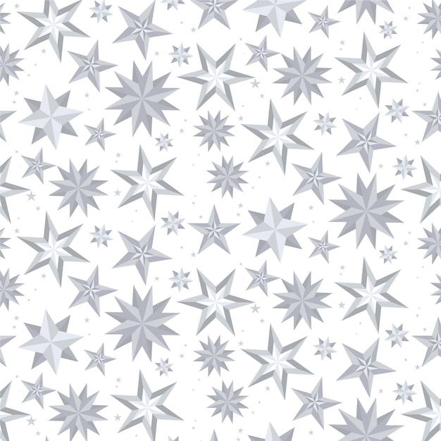 Vetor grátis design de padrão de estrelas de prata