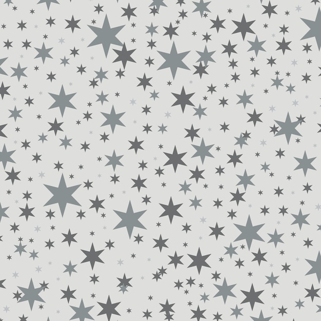 Design de padrão de estrelas prateadas de design plano