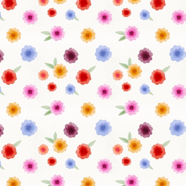 Design de padrão de flores pequenas em aquarela