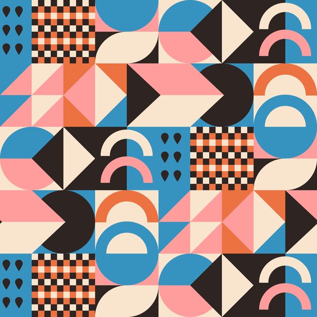Design de padrão de mosaico geométrico plano