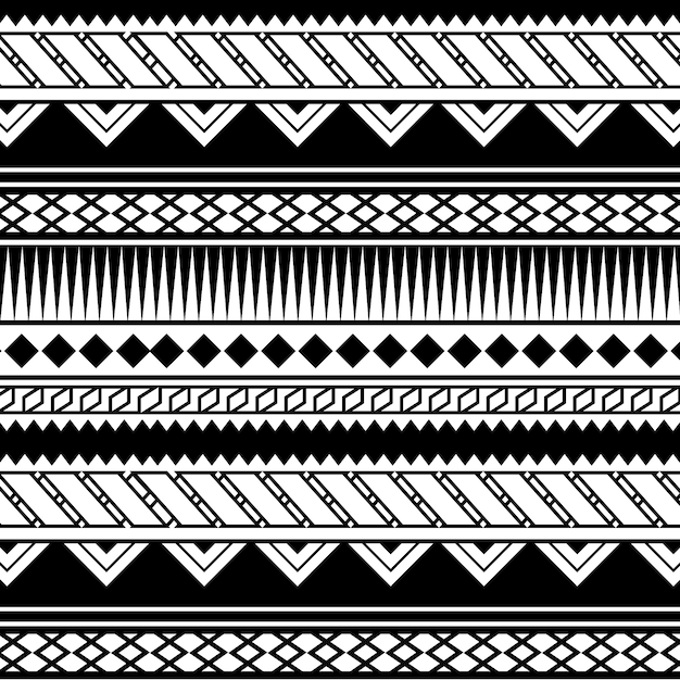 Vetor grátis design de padrão de tatuagem maori desenhado à mão