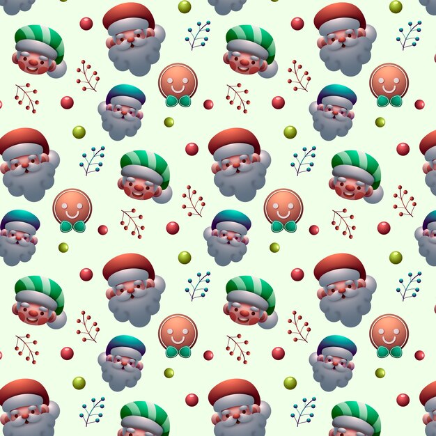 Design de padrão de temporada de natal realista