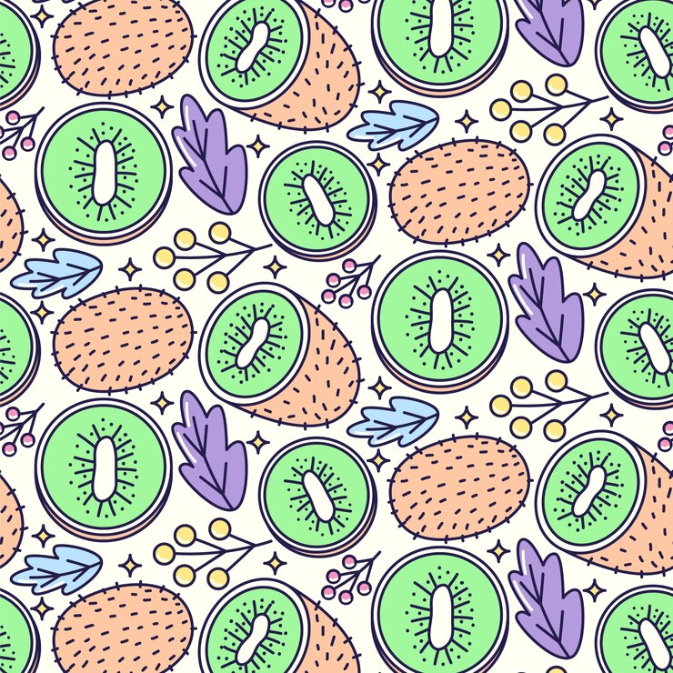 Vetor grátis design de padrão de verão pastel desenhado à mão