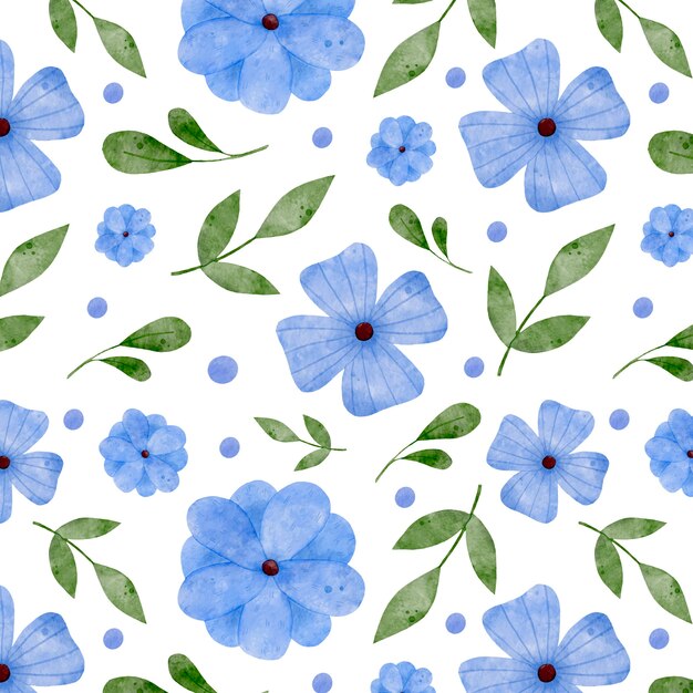 Design de padrão floral aquarela