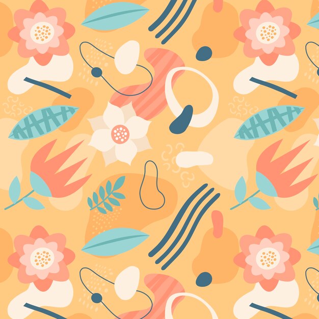 Design de padrão floral plano
