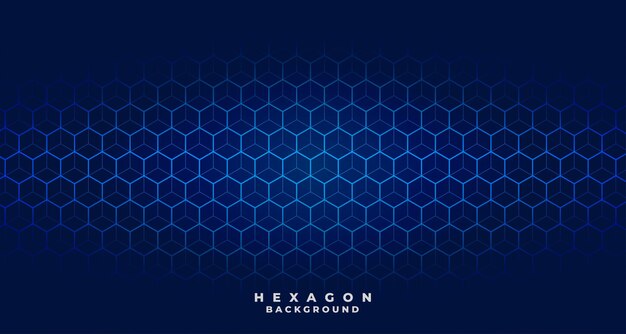 Design de padrão hexagonal de tecnologia azul