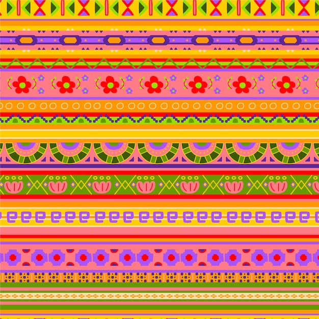 Design de padrão peruano desenhado à mão