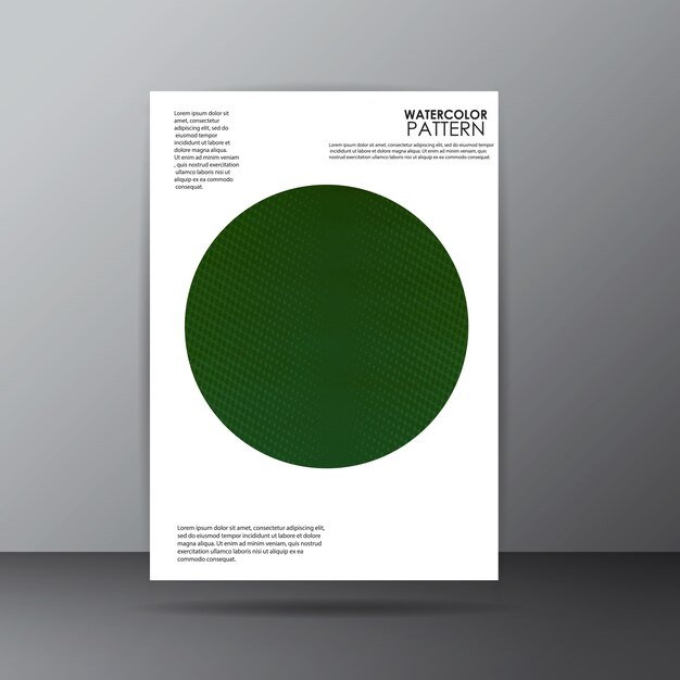 Design de página de capa padrão de aquarela
