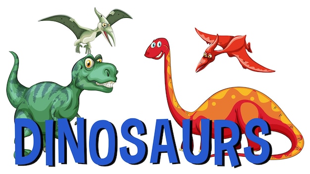 Design de palavras para dinossauros