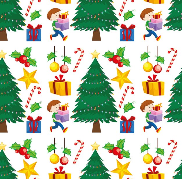 Design de plano de fundo transparente com tema de natal