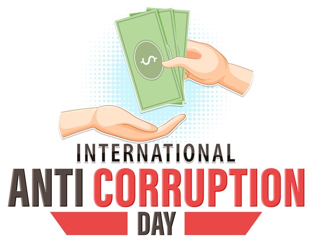 Design de pôster do Dia Internacional Contra a Corrupção