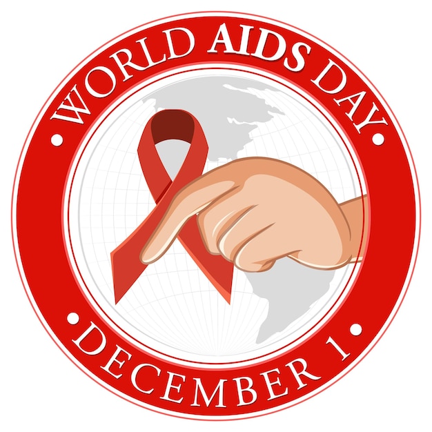 Design de pôster do dia mundial da aids