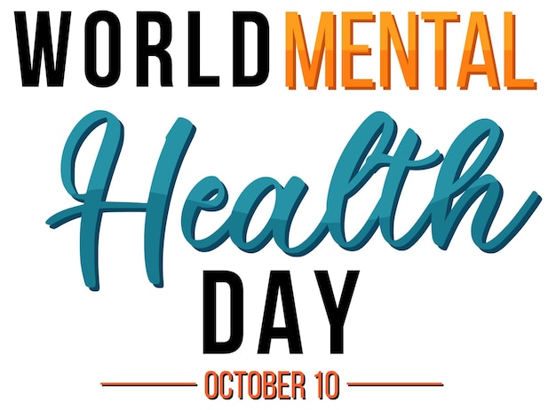 Design de pôster para o dia mundial da saúde mental