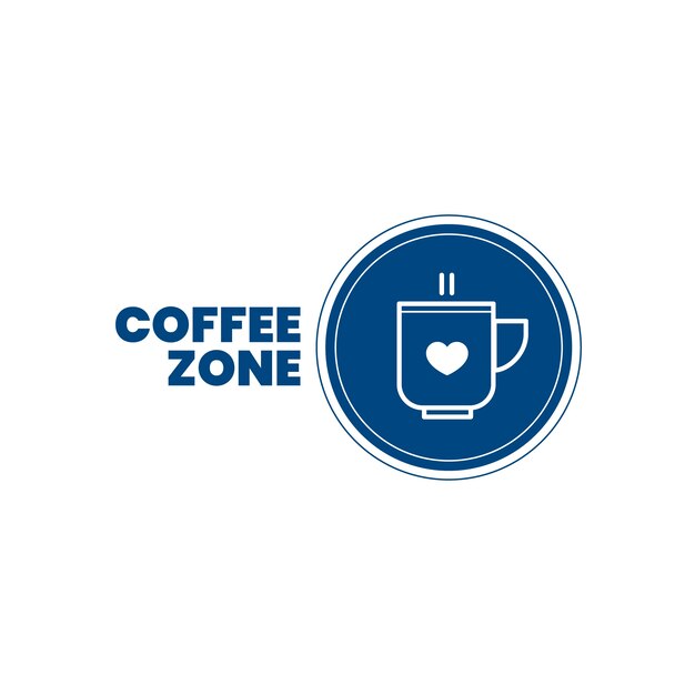 Design de sinalização de café de design plano