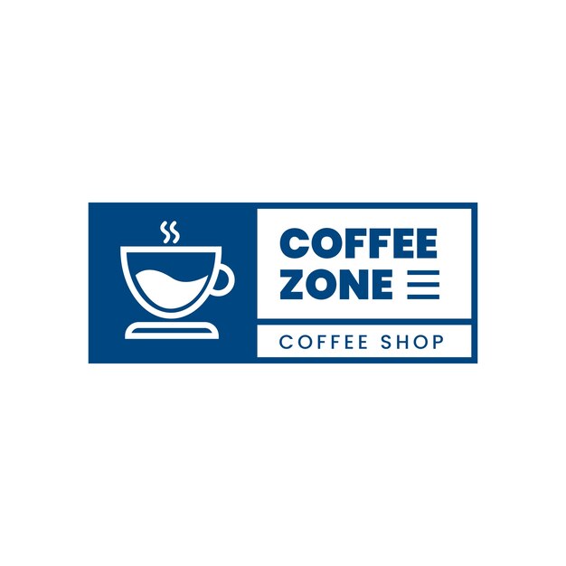 Design de sinalização de café de design plano