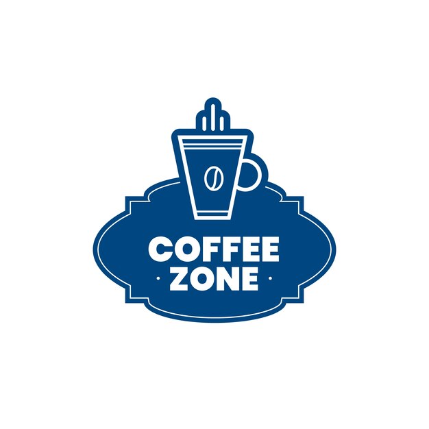 Design de sinalização de café de design plano