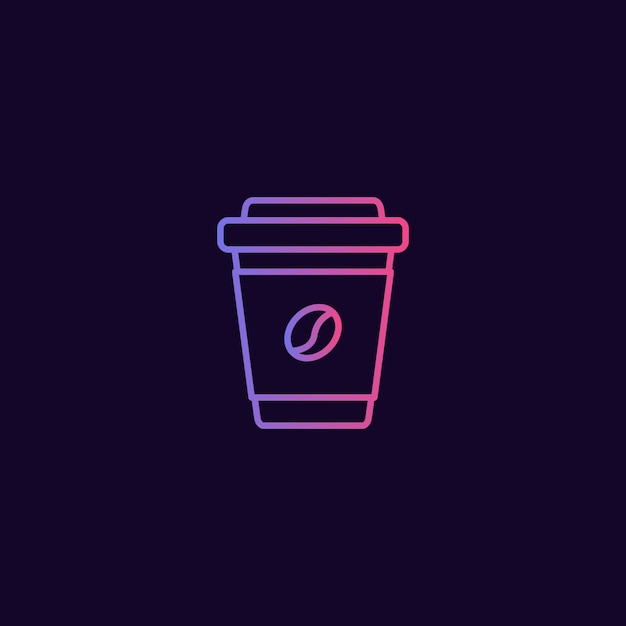 Design de sinalização de café gradiente