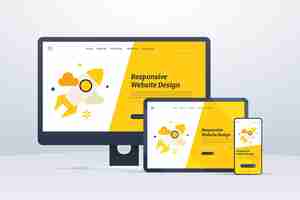 Vetor grátis design de site responsivo gradiente