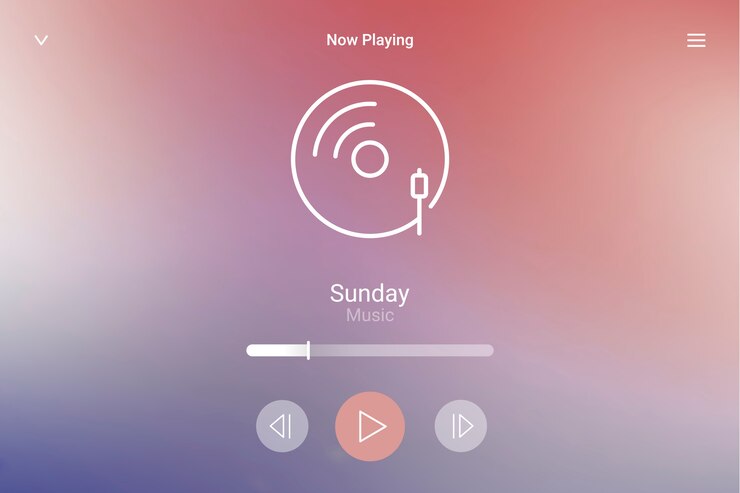 Vetor grátis design de streaming de música