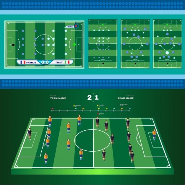 Vetor grátis design de táticas de futebol