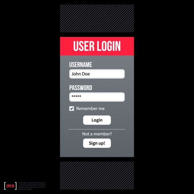 Vetor grátis design de tela de login