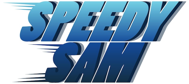 Design de texto do logotipo speedy sam