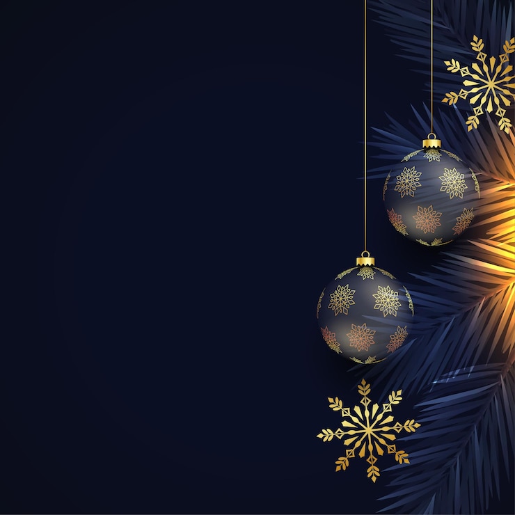Vetor grátis design de vetor de elementos de natal realista com espaço de texto