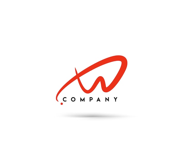 Design de w design de logotipo corporativo de identidade de marca.