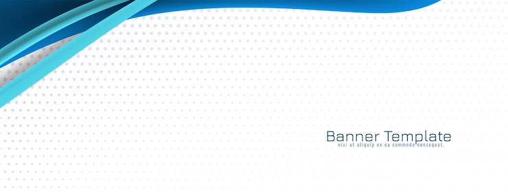 Vetor grátis design decorativo de banner de negócios estilo onda azul