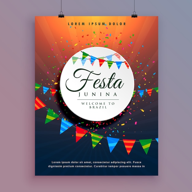 Design do flyer para festa junina celebration event design