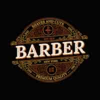 Vetor grátis design do logotipo da barbearia