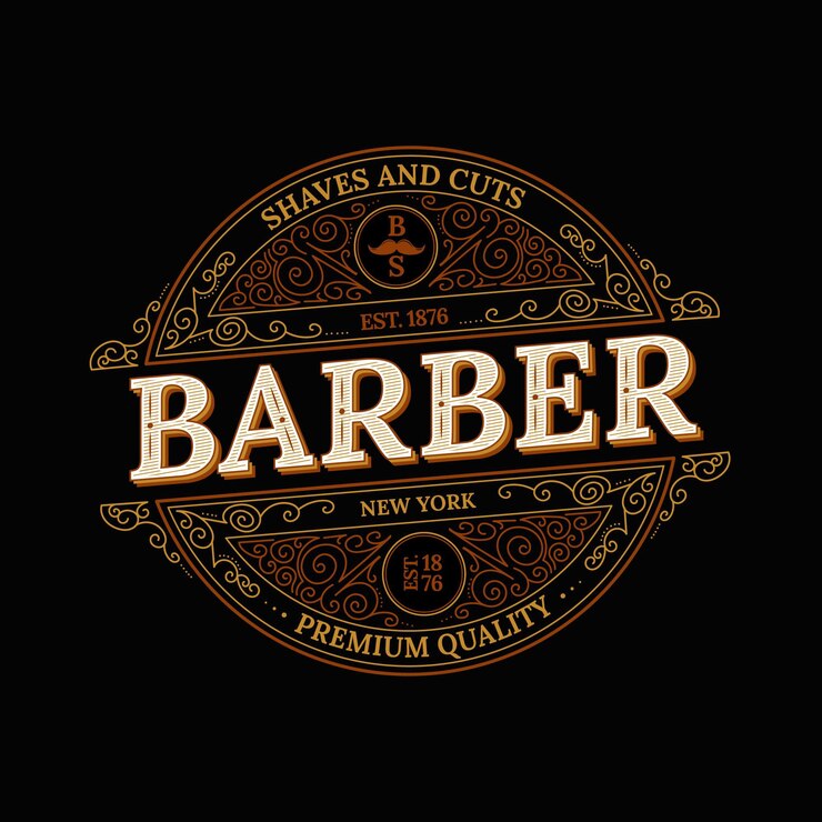 Vetor grátis design do logotipo da barbearia