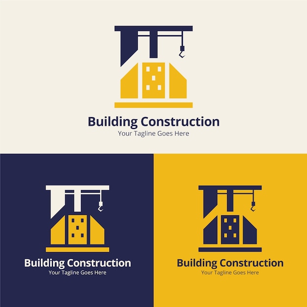 Vetor grátis design do logotipo da construção