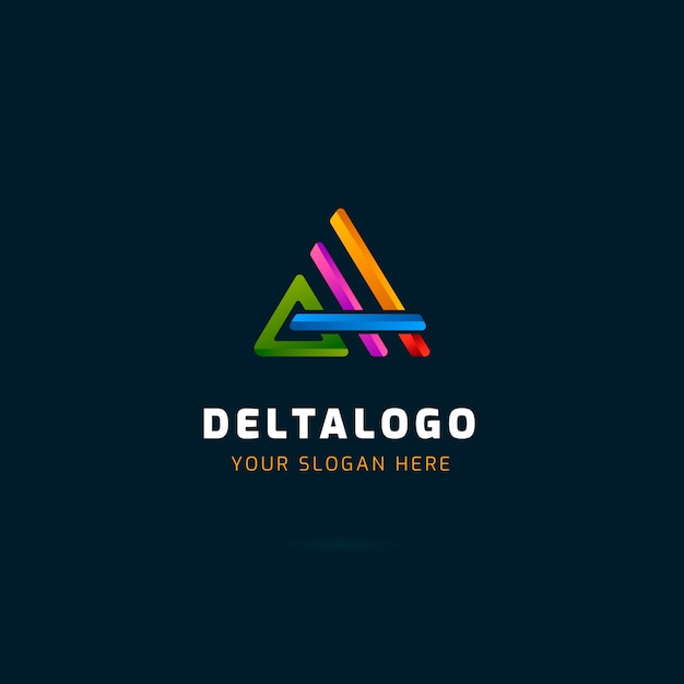 Vetor grátis design do logotipo da empresa delta
