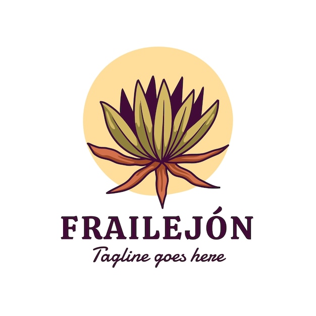 Vetor grátis design do logotipo da planta frailejon